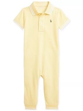Polo Ralph Lauren Yellow Collared One-Piece Bodysuit